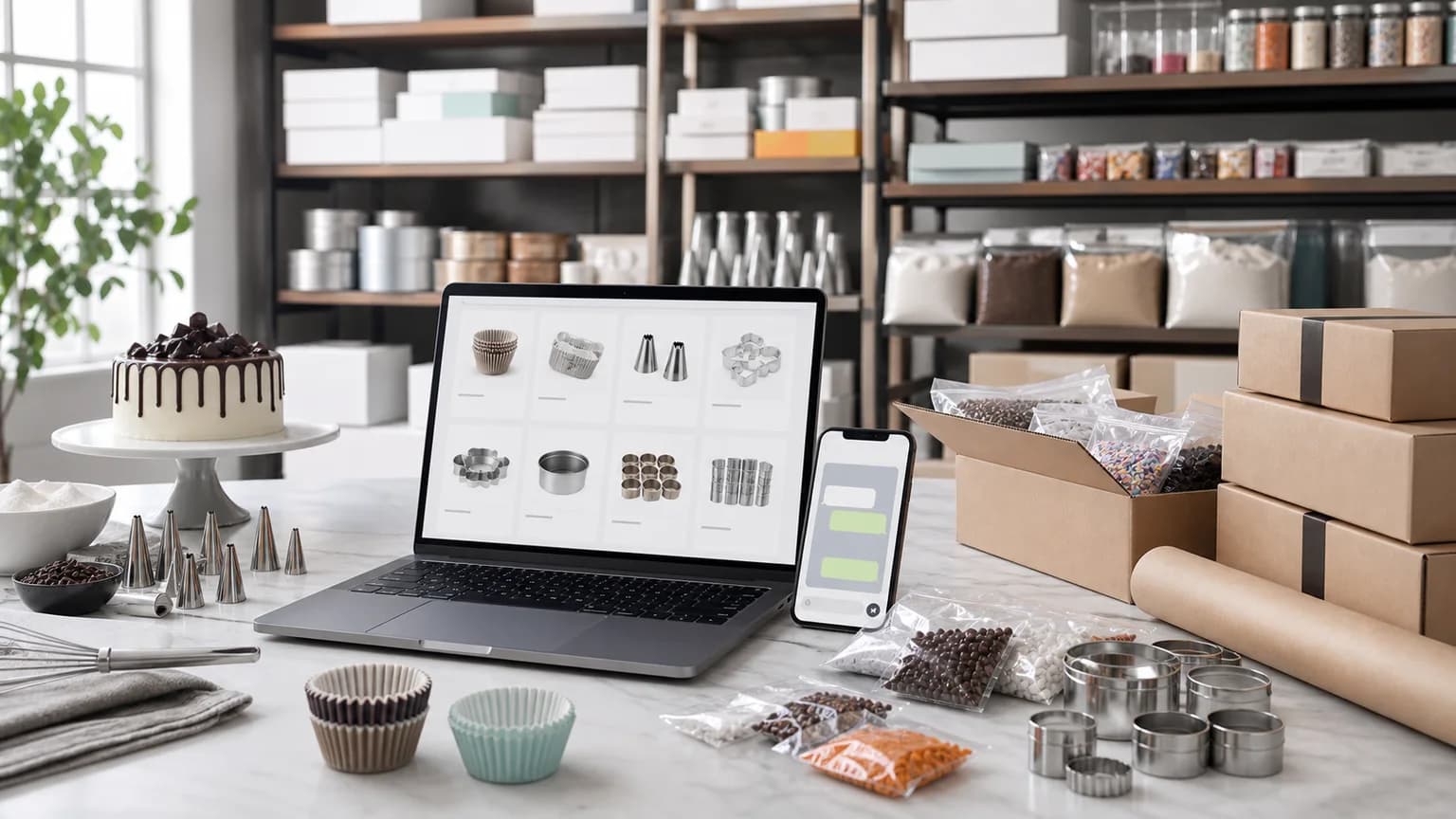 Pastacılık malzemeleri için e-ticaret sistemi