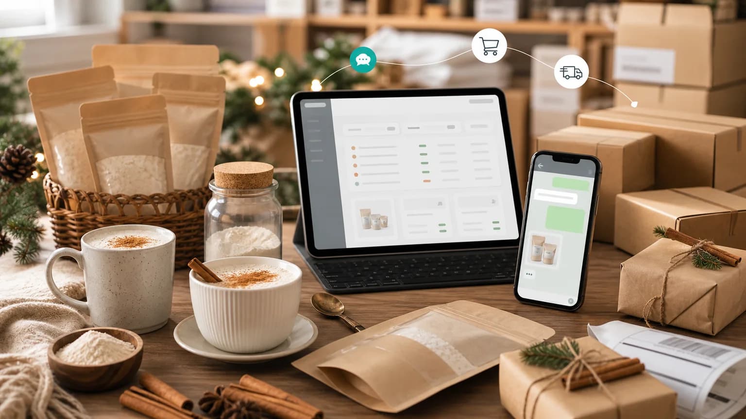 Salep satışı için web ve WhatsApp sipariş akışı